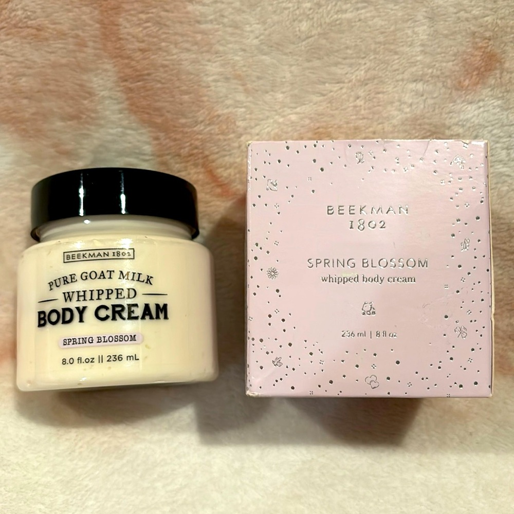 Beekman Pure Goat Milk Whipped Body Cream Scented Spring Blossom 8oz Boxed NWT